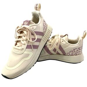 ADIDAS Originals Multix Sneakers Size 9 Cream Magic Mauve Black Leopard Print